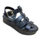 Sandalia Feminina Moleca Papete Plataforma Anabela Fisherman