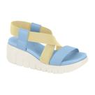 Sandália Feminina Moleca Papete Plataforma Tiras Elásticos