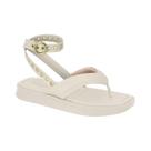 Sandália Feminina Moleca Papete Tiras Dedo Rasteira Flatform