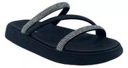 Sandália Feminina Moleca Rasteirinha Strass 5469121 Sandália Feminina Moleca Rasteirinha Strass 5469121