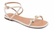 Sandália Feminina Nice Napa Off White La Femme