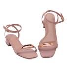 Sandália Feminina Nude Preta Salto Baixo Quadrado com Fivela e Detalhe Metalizada Confortável Sandália Feminina Nude Preta Salto Baixo Quadrado com Fivela e Detalhe Metalizada Confortável