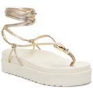 Sandália Feminina Papete De Amarrar Sola Alta Off White Sandália Feminina Papete De Amarrar Sola Alta Off White