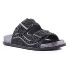 Sandália Feminina Papete Flatform Pedraria Brilho Fivela Sandália Feminina Papete Flatform Pedraria Brilho Fivela
