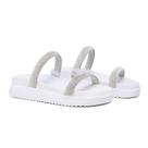 Sandália Feminina Papete Flatform Strass Confortável Tiras Sandália Feminina Papete Flatform Strass Confortável Tiras