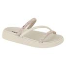 Sandália Feminina Papete Moleca Original Strass Gliter Branca Preta Colorida