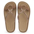 Sandalia Feminina papete Strass Brilhos Moleca Flat Leve 5509.101