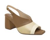 Sandália Feminina Piccadilly Salto Alto Bloco Sling Back