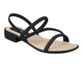Sandália Feminina Piccadilly Salto Baixo Strass Calce Fácil
