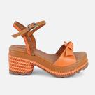 Sandália Feminina Plataforma Moda Casual Couro Legítimo Confortável