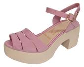Sandália Feminina Plataforma moda Confortável salto alto Miss Miss Ref 10271