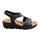 Sandália Feminina Plataforma tiras autocolantes Couro Usaflex AL4303