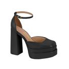 Sandalia Feminina Preto Meia Pata Salto Bloco Alto VIzzano