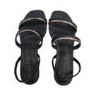 Sandalia feminina ramarim 2449202 rasteirinha elastico calce facil