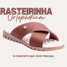 Sandalia Feminina Rasteira Ortopédica Leve Confortável Para Esporão e Fascite Plantar