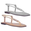Sandalia Feminina Rasteira Rasteirinha confort com Brilho Glitter A7.18