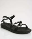 Sandália Feminina Rasteira Tachas Moleca-13036 Sandália Feminina Rasteira Tachas Moleca-13036
