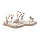 Sandália Feminina Rasteirinha com Tiras de Strass Com Borboleta e Solado Confortável Sandália Feminina Rasteirinha com Tiras de Strass Com Borboleta e Solado Confortável