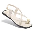 Sandália Feminina Rasteirinha Detalhe Dourado ABS com Tiras Cruzadas Leve Verão Original Olzzy Sandália Feminina Rasteirinha Detalhe Dourado ABS com Tiras Cruzadas Leve Verão Original Olzzy