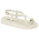 Sandália Feminina Ring Toe Branco Off Moleca 5499.107