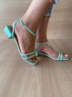 Sandália Feminina Saltinho em Tiras Fecho em Fivela - Bela Sandal