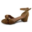Sandália Feminina Salto 4,5cm Nó Bico Redondo Moda Casual JCL STORE