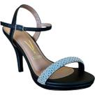 Sandália Feminina Salto Alto Fino Meia Pata Strass 6210.1039 Vizzano