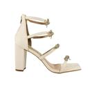 Sandália Feminina Salto Alto Números Grandes Anelise Off white Sandália Feminina Salto Alto Números Grandes Anelise Off white