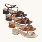 Sandália Feminina Salto Baixo Bloco Tiras Vizzano 6454.141 - Branco Off - 36