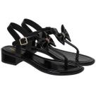 Sandalia Feminina Salto Baixo Elegante Confortável Laço Delicado