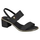 SANDÁLIA FEMININA SALTO BAIXO GROSSO ELASTICO CASUAL BEIRA RIO - PRETO - 37 - Preto - NAPA - 37 BR