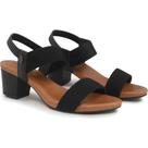 Sandália Feminina Salto Bloco Elástico Conforto Y8204 Usaflex