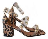 Sandália Feminina Salto Bloco Grosso Transparente Spike