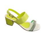 Sandália Feminina Salto Grosso 5 cm Moda Pé 008 Strass