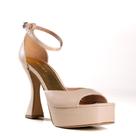 Sandália Feminina Salto Taça Lia Line Vanilla