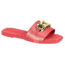 Sandália Feminina Slide Rasteirinha Rasteira Fivela Brilho Glitter Conforto Moleca 5471201