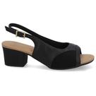 Sandália Feminina Slingback Couro Preto Usaflex UD31004 Sandália Feminina Slingback Couro Preto Usaflex UD31004
