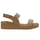 Sandália Feminina SoftLi com Salto Flatform Ajuste em tiras autocolantes