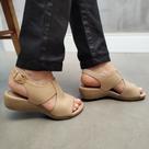 Sandália Feminina Super Conforto 266450 Solado Anabela