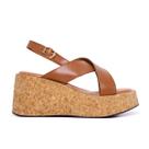 Sandália Feminina Tamanco Plataforma Malu Estilo Cortiça Sandália Feminina Tamanco Plataforma Malu Estilo Cortiça