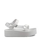 Sandália feminina Teva Flatform Universal, branca brilhante, 10 EUA
