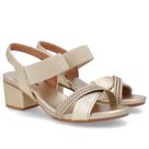 Sandália Feminina Usaflex Couro Ouro Light AE32035006 Tamanho:38Cor:DouradoGênero:Feminino