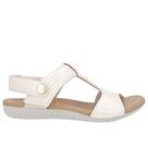 Sandália Feminina Usaflex Sem Salto Couro Bege - R1880006