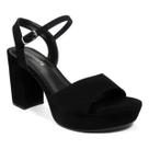 Sandália Feminina Via Marte Nobuck Preto Sofisticada