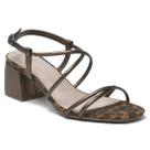 Sandália Feminina Via Marte Salto Bloco Metálica 21-8101