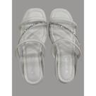 Sandalia feminina via uno flatform tiras e strass 848007 Sandalia feminina via uno flatform tiras e strass 848007