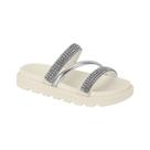 Sandalia Feminina Vizzano, Papete Vizzano, Tratorada, Conforto, Branco, Prata, 6459.133
