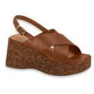 Sandália Feminina Vizzano Salto Anabela Plataforma Boho Chic Casual Festa Ref: 6559.101