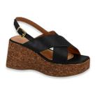 Sandália Feminina Vizzano Salto Anabela Plataforma Boho Chic Casual Festa Ref: 6559.101