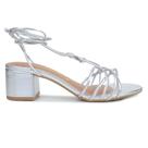 Sandália Feminina Vizzano Salto Bloco Prata - 6291